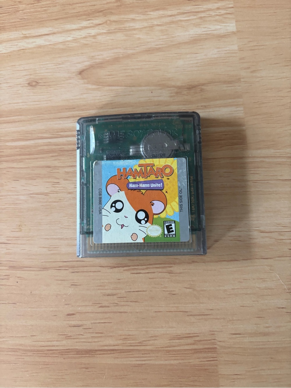 Hamtaro: Ham-Hams Unite! Clear Green Game Boy Color Cartridge